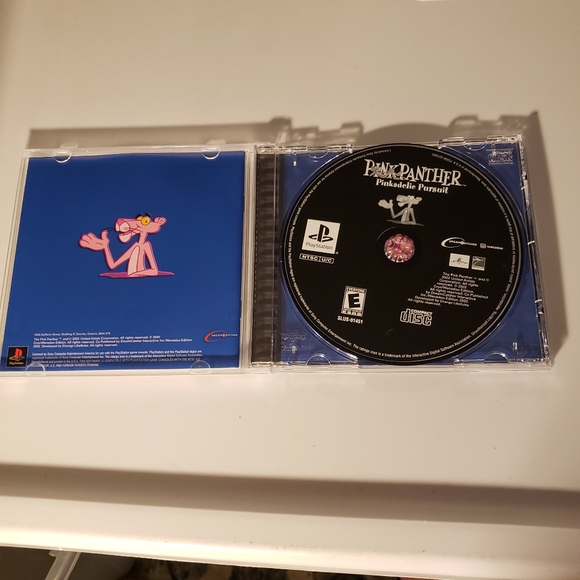 PS1 PLAYSTATION RARE PINK PANTHER PINKADELIE PURSUIT GAME GREAT CONDITION TESTED - Picture 2 of 3